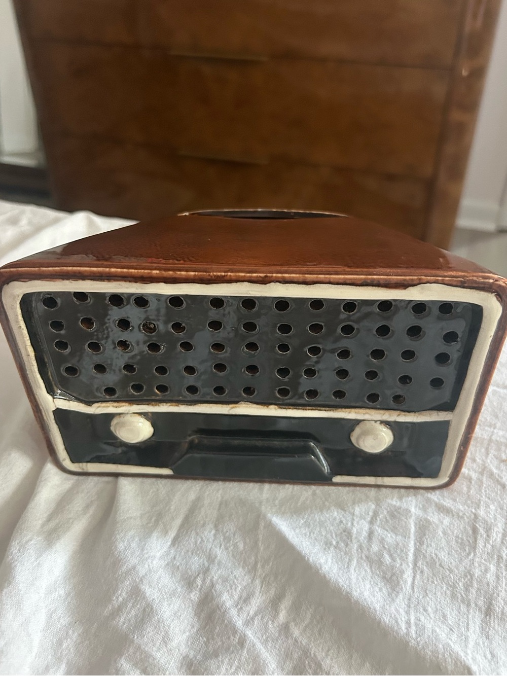Ceramic Smartphone Speaker - Brown and Black